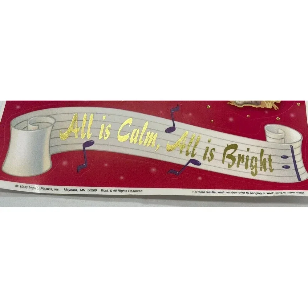 Vintage Window Decorations - Silent Night - Spiritual Clings - Lord Theme New